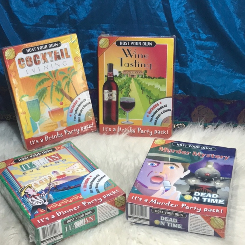 New sealed 4 games HOST YOUR OWN PARTIES Themes